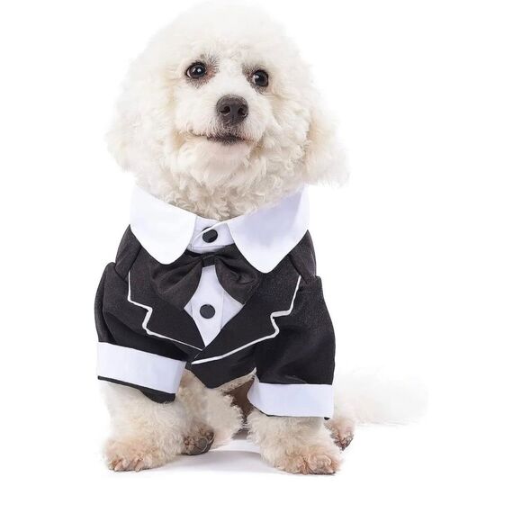 Brand New Spooktacular Creations Business Suit Tuxedo Pet Costume for Dogs Sz XL - Picture 1 of 5